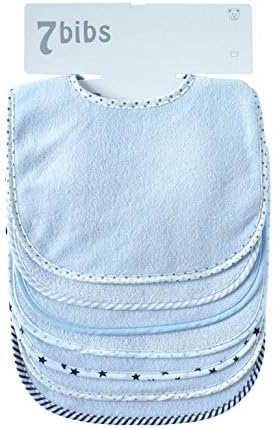 Baby Boys Girls Double Layer of Cotton Bandana Drool Soft Absorbent Drooling Bibs (7 Pieces) (Pink)