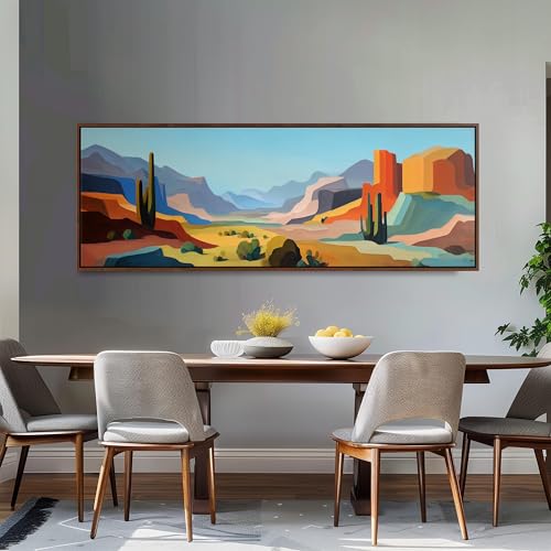 Peinture de paysage désertique 30x90 cm chic - 2