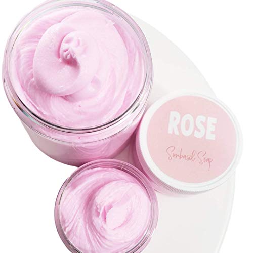 Rose Scented Hand and Body Lotion Whipped Natural Cream. Women Birthday Gift Ideas