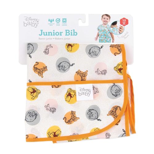 Bumkins Disney Short Sleeve Bib for Girl or Boy, Toddler and Kids for 1-3 Years, Large Size, Essential Must Have for Junior Children, Eating, Mess Saving Soft Fabric Play Apron, Winnie and Friends by Bumkins - Image 6