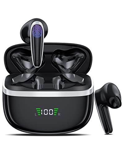 2022 Nouvelle Édition Écouteur Bluetooth 5.3, HolaDream Ecouteurs Bluetooth sans Fil avec 4 Mic, Oreillette Bluetooth IPX7 Étanche Sport Contrôle Tactile pour iOS/Android [Classe énergétique A+++] Cover