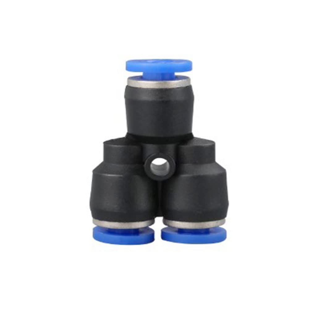 ezqnirk 1PCS 3 Way Port Y Shape Air Pneumatic Hose Tube Push in Gas Plastic Pipe Fitting Connectors Quick Fittings,10mm