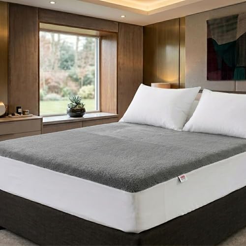 Image of Next Space - Waterproof - Hypoallergenic Mattress Protector, PVC-Free, Easy Wash, Absorbent and Breathable (Grey, 72x78)