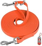 Waterproof Long Leash for Dogs Training 16FT/30FT/50FT, Long Dog Leash Heavy Duty Lead for Large Medium Small Dogs Outside Walking, Playing, Camping, or Yard(Orange 50FT)
