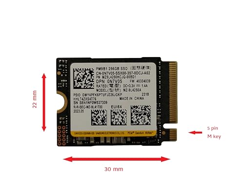 Image of OEM Samsun PM9B1 256GB M.2 PCI-e NVME SSD Internal Solid State Drive 30mm 2230 Form Factor M Key Steam Deck