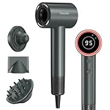 Seche Cheveux Ionique,180 000 tr/min Sèche Cheveux Professionnel–Séchage 5X Plus Rapide,Léger & Compact,4 Température,Protection Contre la Surchauffe et Silencieux (Gris)