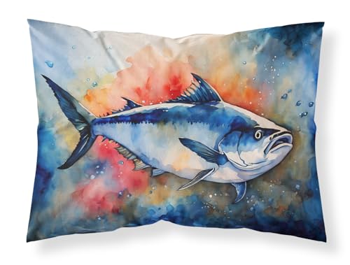 Caroline's Treasures DAC2772PILLOWCASE Bluefin Tuna Standard Pillowcase Lightweight Super Soft Easy Care Decorative Artwork Pillowcase, Standard