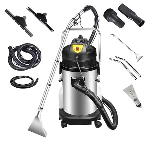 3-in-1 Commercial Carpet Steam Cleaner, Heavy Duty Dust Extractor, Efficient Spray Extract Function, 230mbar Suction, for Cleaning Carpets, Floors, Furniture, and Car Interiors(40L)