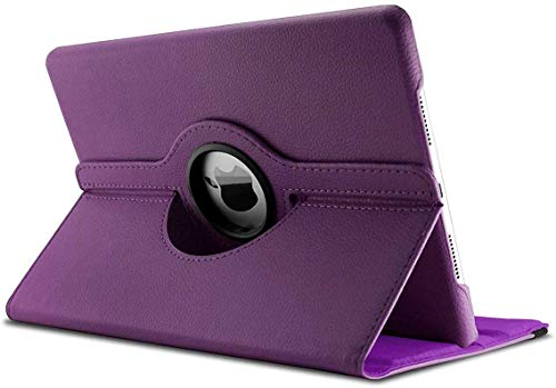 Image of Mcart Air 2 Case Cover for Apple ipad Air 2 9.7 inch Model Number A1566 and A1567 Smart Flip Cover Case PU Leather Folio Rotate Flip Case Case (Purple)