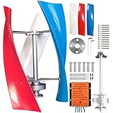 ZHOZHUT 1500W Générateur De Turbines éoliennes 12V / 24V / 48V / 96V / 220V 3 Pales Hé...