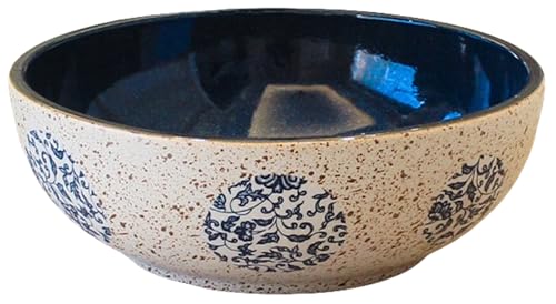 duwanlhridh 洗面ボウル 陶器製 円形 洗面鉢 手洗い器 手洗台 洗面器 深型 浴室洗面台 おしゃれ オシャレ 和風 手洗い鉢 置き型 高温焼成 室内 室外 浴室用 キッチン用 (A13)
