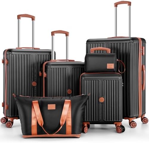 Hoteel Luggage Set 6-Piece, 4-Year Limited Warranty,Suitcases wit...