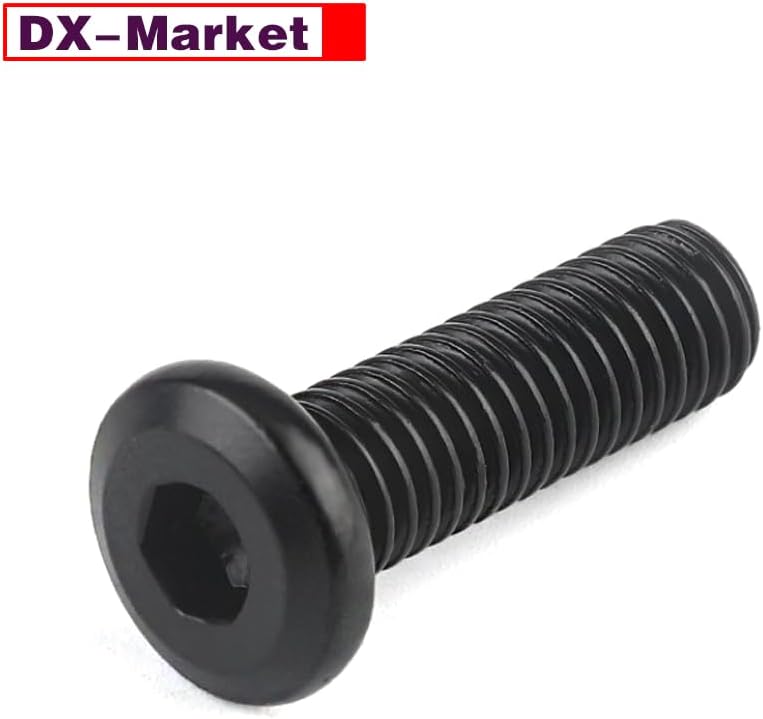 Black Surface M6 Flat Hexagon Socket Bolt,304 Stainless Steel Furniture Screw Fastener Manufacturer,A013 - (Dimensions: M8x25-20 Pieces)