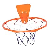 Kisangel Wandmontierter Basketballkorb aus Langlebigem Kunststoff Platzsparend für Kinderzimmer und Büro Geräuscharm Einfache Montage ohne Bohren Indoor Basketballkorb
