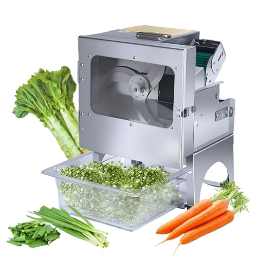 Cortadora automática de vegetales con cinta transportadora acero inoxidable