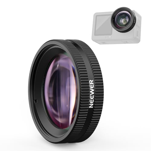Image of NEEWER Macro Lens Compatible with DJI Osmo Action 6 Only, Action Camera Close Up Photography Accessories with 2X Magnification, 2 Elements 1 Group, 2-3cm Focus Range, LS010