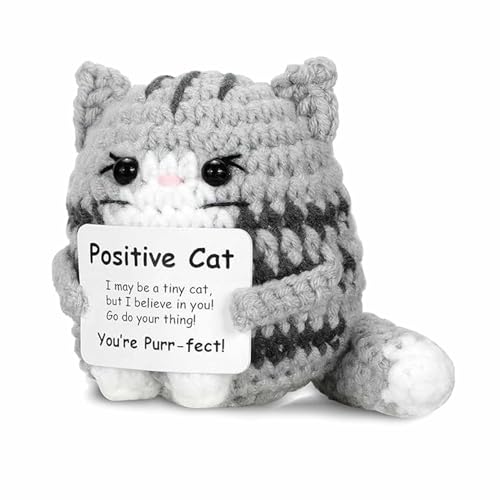 YingMengZhiGe Emotional Support Katzen-Mini-Tier Positive Kartoffel,Positive Potato,Positive Geschenke,Positiv Kartoffel,Handgemachte Strickpuppe,Kreative Strickwolle Puppe für Freunde Familie