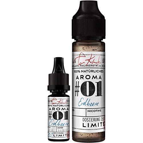 Tom Klark's Aroma #1 - Erdbeere, Konzentrat zum Mischen mit Base Liquid für e-Zigarette, 0.0 mg Nikotin, 10 ml