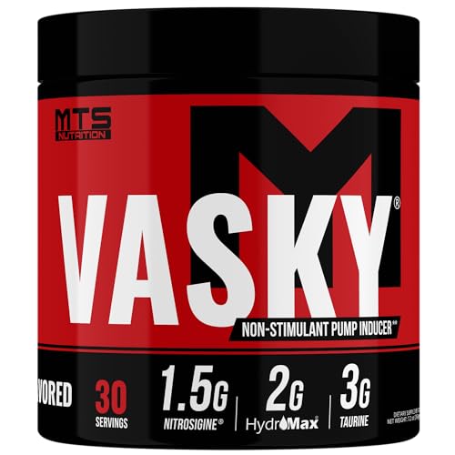 Image of MTS Nutrition Vasky Non-Stimulant Pump Inducer - Muscle Saturating Preworkout - 30 Servings Unflavored