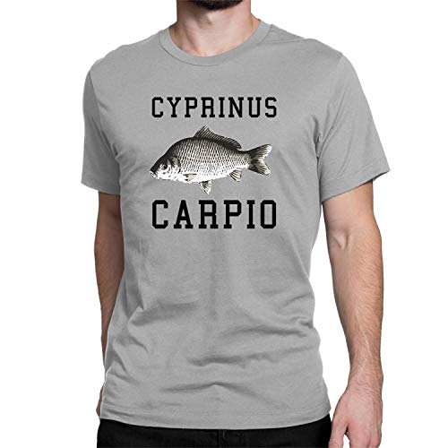 T-shirt pêche au crochet Cyprinus Carpio vêtement homme gris large Art_002
