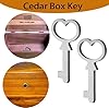 2 Pck Cedar Box Key for Lane Mini Keepsake Boxes with Locks & Jewelry Box Key #5