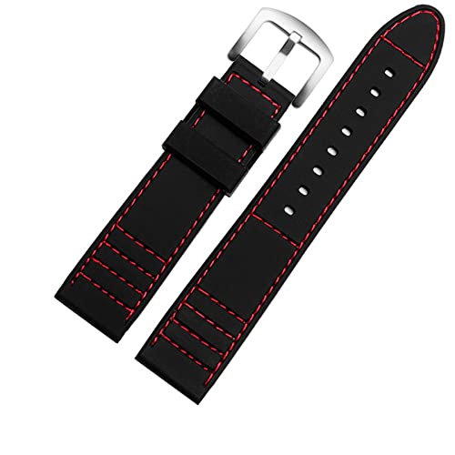 Bracelet montre 22mm silicone EZZON long pour sport plongée