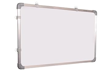 RIYAGYA Non-Magnetic 2 feet x 2 feet Double Sided White Board and Chalk Board Both Side Writing Boards One Side White Marker and Reverse Side Chalk Board Surface - (Pack of 1)