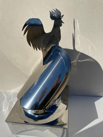 Fumaiolo Girevole comignolo Gallo Inox con Galletto (42x42cm)