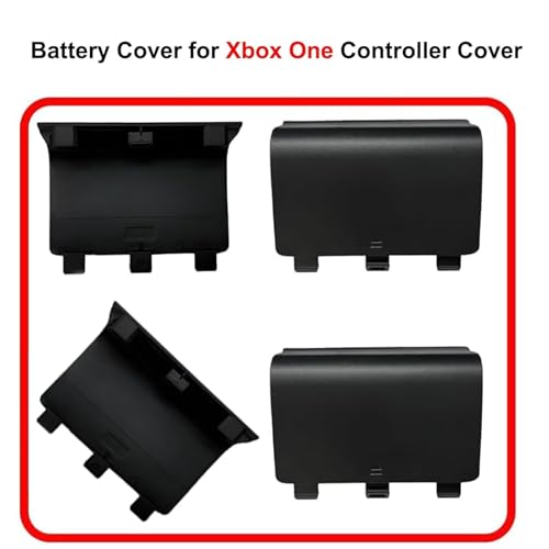 Image of 4 Pack Battery Back Cover for Xbox One Controller Battery Back Pack /Shell Cover Repair Part for Xbox One S /X Controller,NOT for Xbox Series X /S(Black)