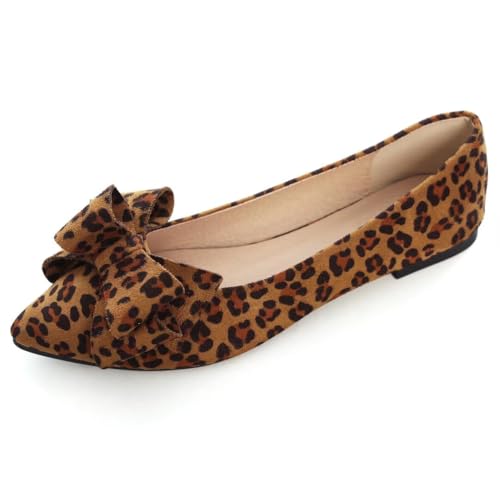 Image of TN TANGNEST Women Fashion Bowknot Flats Comfort Pointed Toe Dress Shoes