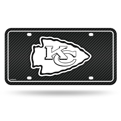 Rico Industries NFL Football Kansas City Chiefs Carbon Fiber Metal Tag