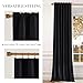 NICETOWN Black Velvet Curtains 84 inches Long, Bedroom Blackout Vintage Curtain Solid Heavy Matt Drapes/Window Treatments for Balcony Master Baby Boys Room (2 Panels, 52