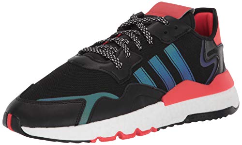 adidas Originals Men's Nite Jogger Sneaker, core Black/FTWR White/Red, 13 M US