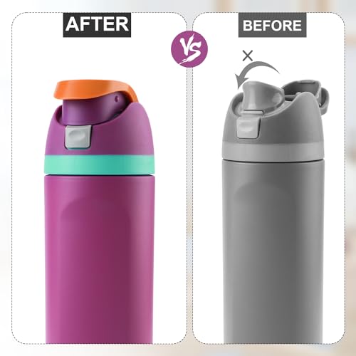 PEUTIER 2pcs Replacement Button Compatible with Owala FreeSip 24oz 32oz, BPA-Free Water Bottle Lid Mouth Push Button Switch Replacement Parts for Owala 16/19/24/32/40oz Bottle Accessories, Grey - Image 6