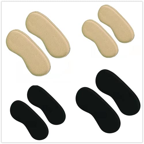 TZMY-EU 4 Paires Autocollants à Talons Plaquettes à Talon Confort Coussinets à Talons Auto-Adhésif pour Chaussures Lâches Protection des Pieds Cover