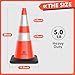 RoadHero 12 Pack Traffic Safety Cones 28 Inch, PVC Cone with Black Weighted Base, Orange Cones with Reflective Collars for Parking Lot, Road Safety, Construction Events
