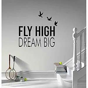 ISEE360 Style-Dream-Phrase-Motivation-Quotes-Vinyl-Wall-Sticker-for-Office-Room-Decoration-Mural-Kids-Bedroom for_Fly High Big Dreem for Living Kids Bed Room Wall Home Decor