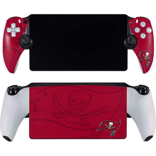 Skinit Decal Gaming Skin Compatible with PlayStation Portal Remote Player - Officially Licensed NFL Tampa Bay Buccaneers Double Vision Design