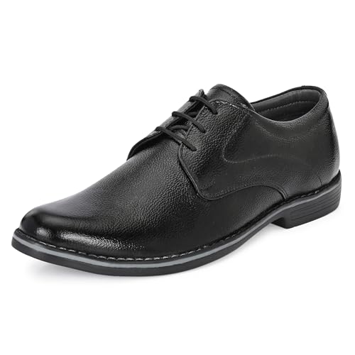 Image of Blue Leather by Centrino Genuine Leather Mens Shoe | Oxford Formal Shoes | Durable Leather with Anti-Skid Sole | Classic Derby Lace-Up Dress Shoes | Office Business Footwear (4086)