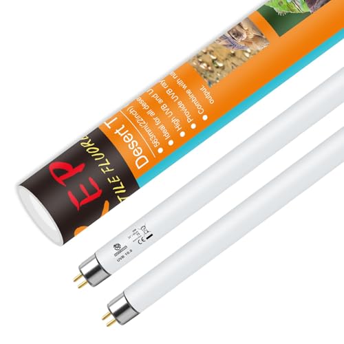 REPTI HOME UVB Lampe Terrarium, T5 UVA UVB Lampe Reptilien 39W-2stück, Leuchtstoffröhre T5 UVB 10.0 86cm, Terrarium Lampe UVB für Reptilien, Schildkröte, Bartagamen, vögel