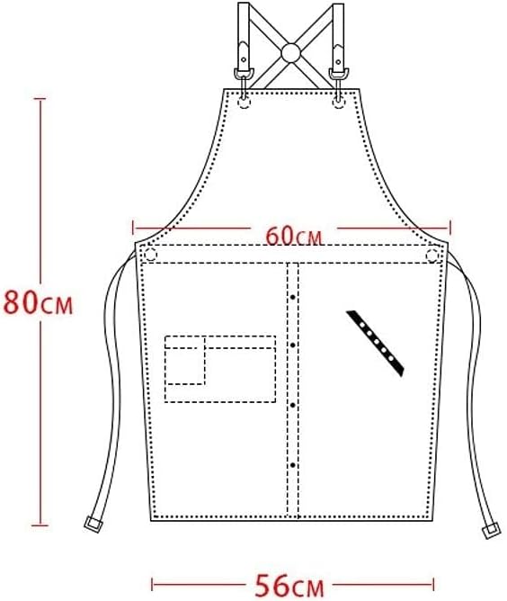 Chef Aprons for Men Women with ，Aprons with Pockets Cowboy Apron Cafe Tea Shop Barber Men and Women Restaurant Work Clothes Apron