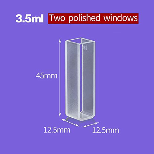 Lifestyle Visions Cuvettes For Spectrophotometer(4 Pack)| Standard 45 Mm, Height 3.5 Ml Capacity| Wavelength Range 190-2500 Nm, Uv Quartz, Square Shape| Accurate Readings For Uv-Vis Absorbance Studies #TOP1