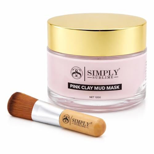 Australian Pink Clay Face Mask Pore Cleansing & Detox Treatment Hydrating with Hyaluronic Acid & Retinol Brightening & Smoothing Skincare for Sensitive Skin Vegan & Cruelty Free 120ml