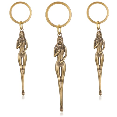 BBTO 3 Pieces Wax Carving Tools 2.99 x 0.47 Inch Women Patterns Scoop Brass Carving Tools Small Wax Clay Sculpting Kit for Pottery Sculpting