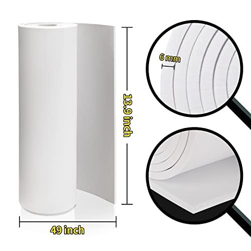 White Eva Foam Sheet roll,Premium eva Foam 6mm Thick,49" x 13.9", High Density 86kg/m3 for Halloween Cosplay Costume, Crafts, DIY Projects by MEARCOOH… - Image 2