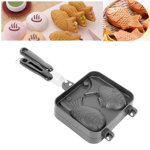 Kopinma Taiyaki - Sartén para gofres de taiyaki, molde de pescado de Taiyaki, molde de doble...