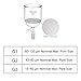 StonyLab Borosilicate Glass Buchner Filtering Funnel with Coarse Frit(G1), 94mm Inner-Diameter, 100mm Depth, with 24/40 Standard Taper Inner Joint and Vacuum Serrated Tubulation (500ml)
