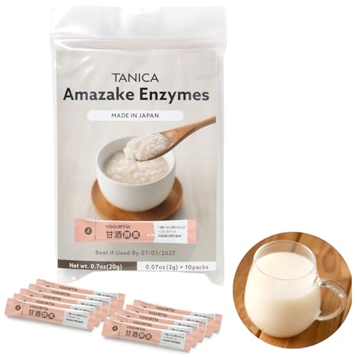 TANICA Amazake Starter - Japanese Koji Fermentation Powder for Making Sweet Rice Drink at Home | No Added Sugar, Non-Alcoholic, Gluten-Free, Vegan | Probiotic Gut Health & Natural Sweetener | 2g x 10 Packets (Made in Japan) - image 1