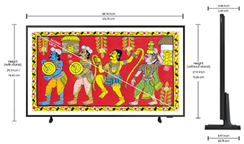 Image of Samsung 139 cm (55 inches) The Frame Series 4K Ultra HD Smart QLED TV QA55LS03BAKLXL (Black)