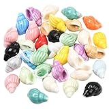 Quantité d'emballage : ce lot contient 50 perles en céramique, chacune avec une taille d'environ 20-21 x 13 ~ 14 x 15,5-12 mm et un diamètre de trou de 1,2 à 1,5 mm. Taille idéale pour enfiler différentes cordes pour fabriquer différents accessoires de bijoux